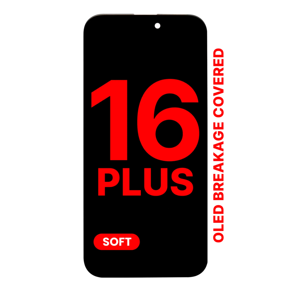 iPhone 16 Plus Ekran Dokunmatik SOFT OLED parlaklik 900+ Nit Premium Kalite