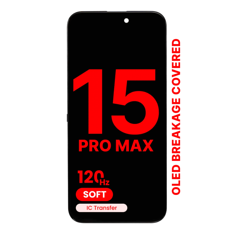 iPhone 15 Pro Max Ekran Dokunmatik SOFT OLED parlaklik 900+ Nit Premium Kalite