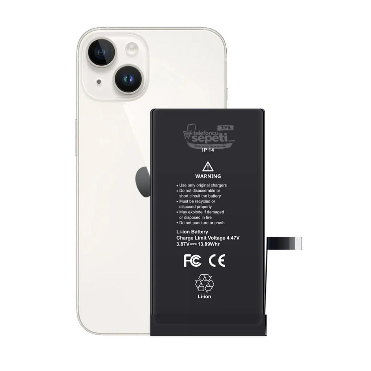 iPhone 14 Batarya Pil 2.El Yazar Sorunsuz Pil Sağlığı %100 Tak Çalıştır Ürün