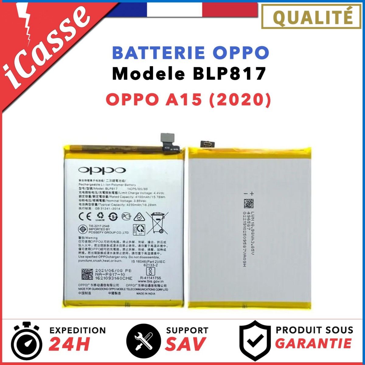 Oppo A15S Batarya Pil Orjinal Mah Logosuz Ürün BLP775