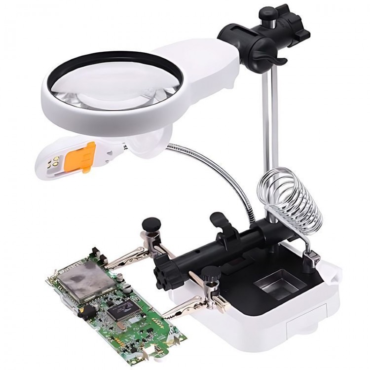 Mg16129-Dc Ledli Büyüteçli Bord Tutucu