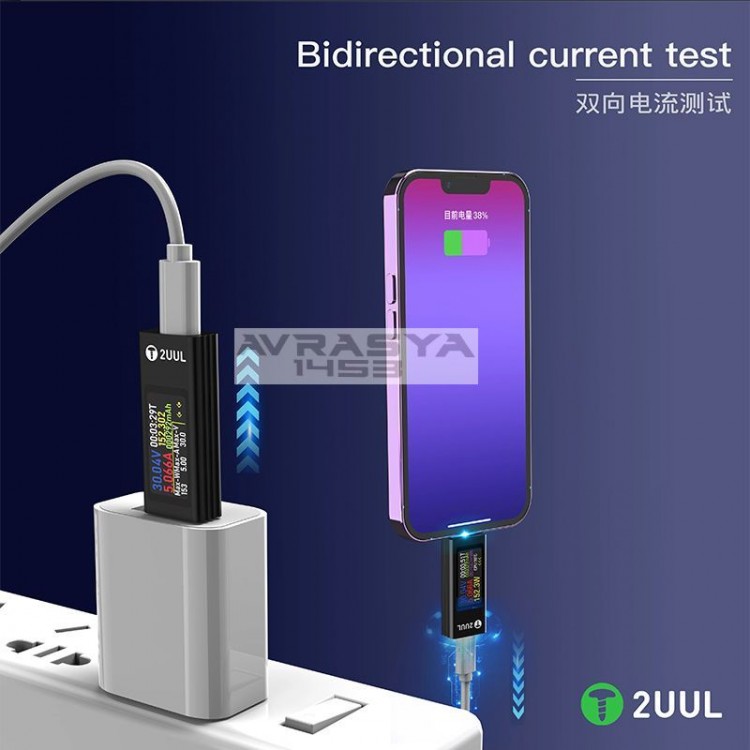 2Uul Pw21 Mini Type-C Voltaj Ölçücü