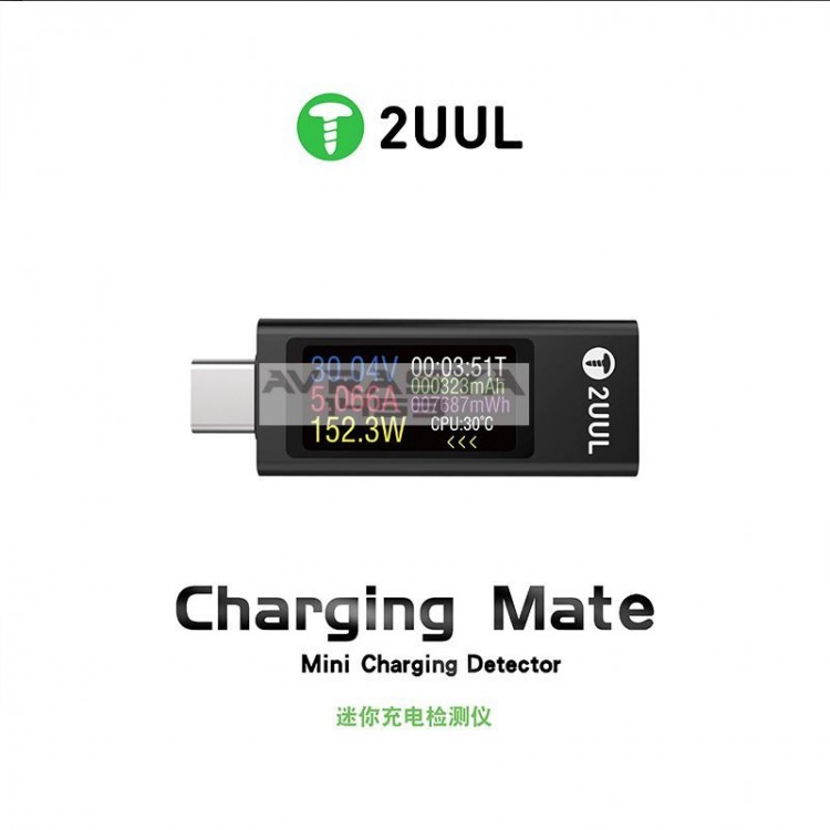 2Uul Pw21 Mini Type-C Voltaj Ölçücü