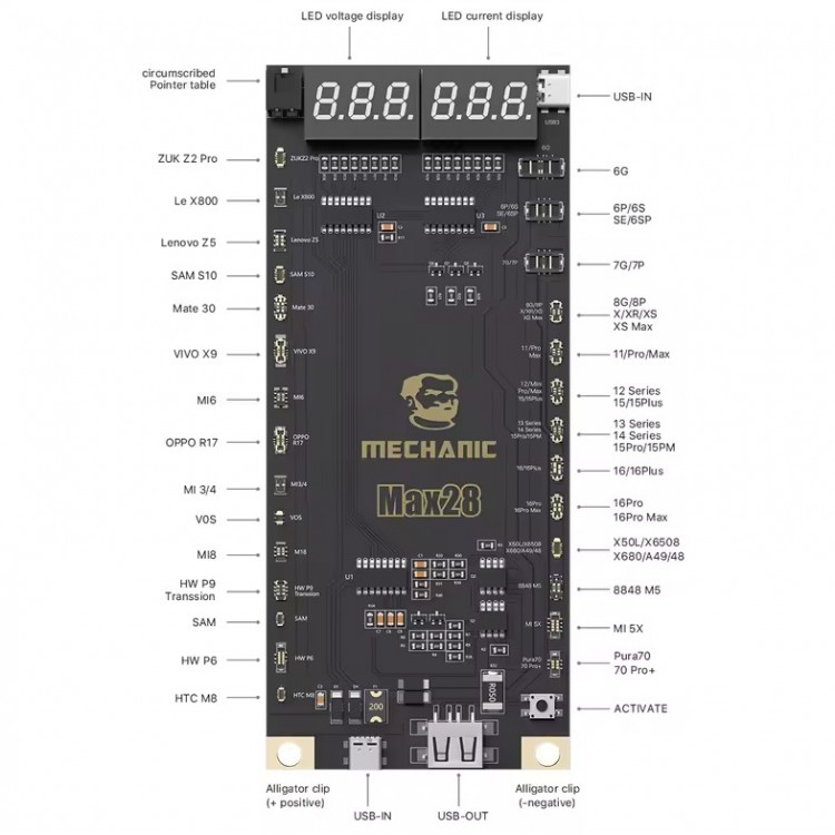 Mechanic Max 28 Android Iph 5 Den Iph 16 Pro Max Batarya Şoklama
