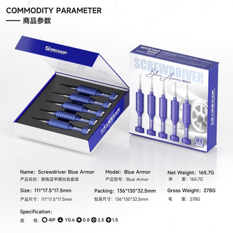 Mechanic Blue Armor Tornavida Set