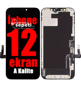 İPhone 12 Ekran Dokunmatik Siyah A Kalite