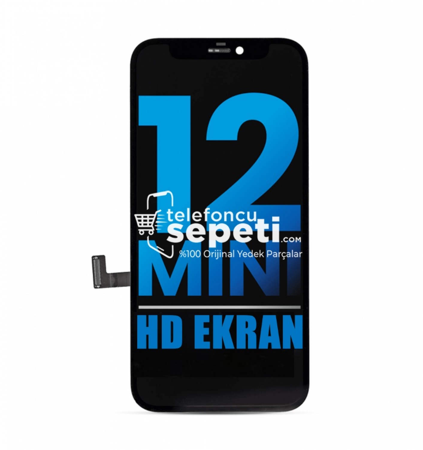 İphone 12 Mini Ekran Dokunmatik Siyah A Plus Kalite