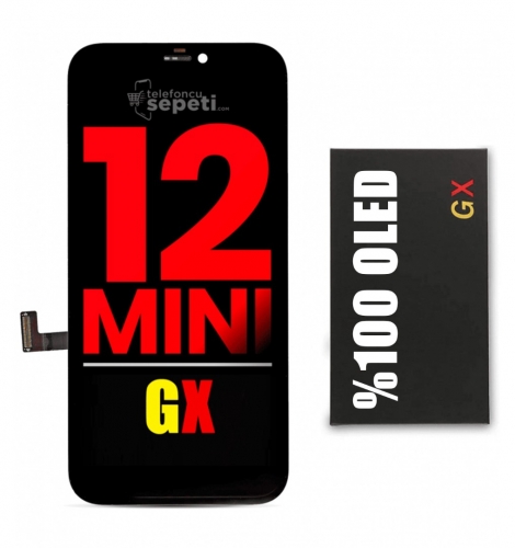 İphone 12 Mini Ekran Dokunmatik Siyah %100 Oled Gx Marka