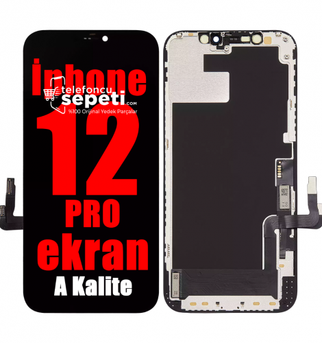 İPhone 12 Pro Ekran Dokunmatik Siyah A Kalite
