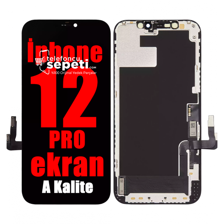 İPhone 12 Pro Ekran Dokunmatik Siyah A Kalite