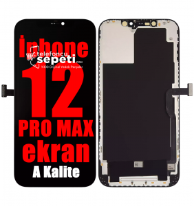 iPhone 12 Pro Max Ekran Dokunmatik Siyah A Kalite