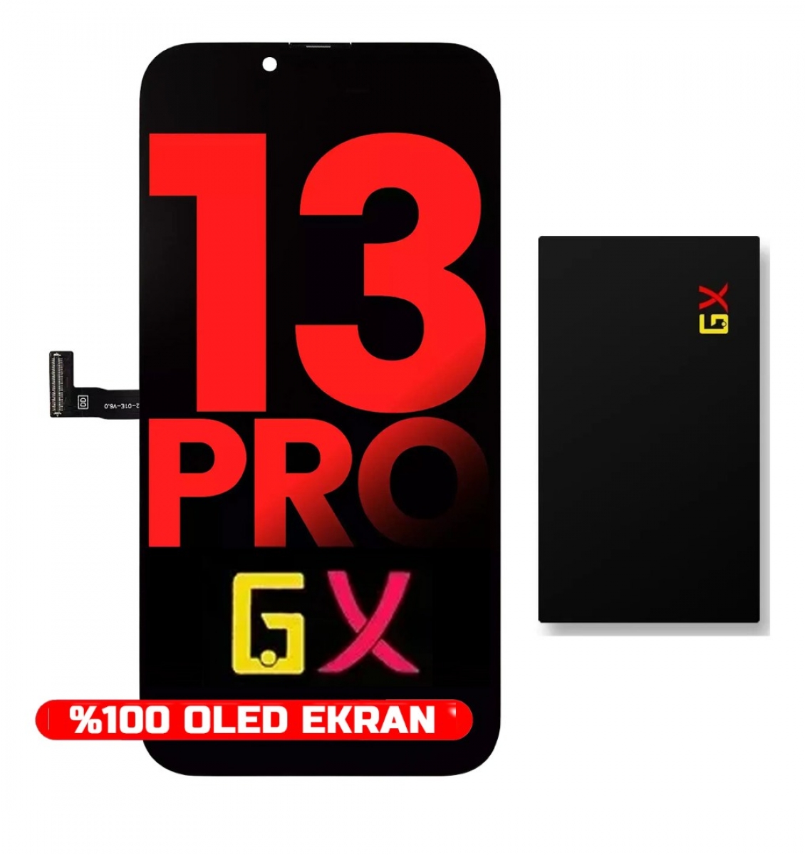 iPhone 13 Pro Ekran Dokunmatik Siyah %100 Oled Gx Marka
