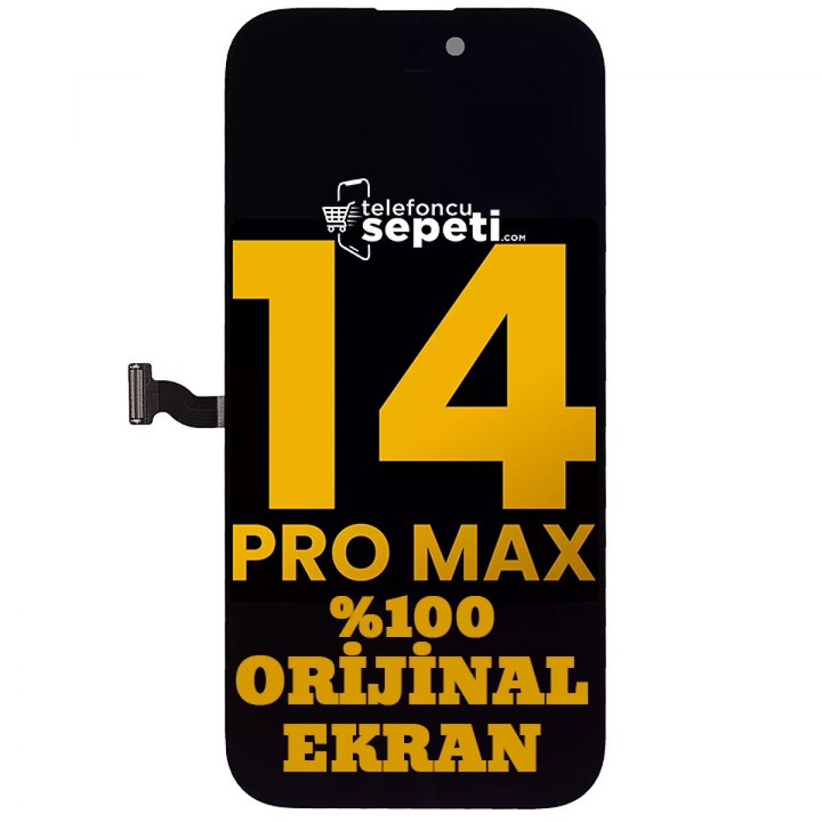 iPhone 14 Pro Max Ekran Dokunmatik Siyah Orjinal Servis