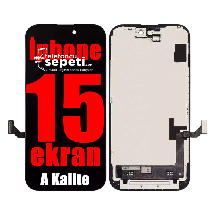 iPhone 15 Ekran Dokunmatik Siyah A Kalite