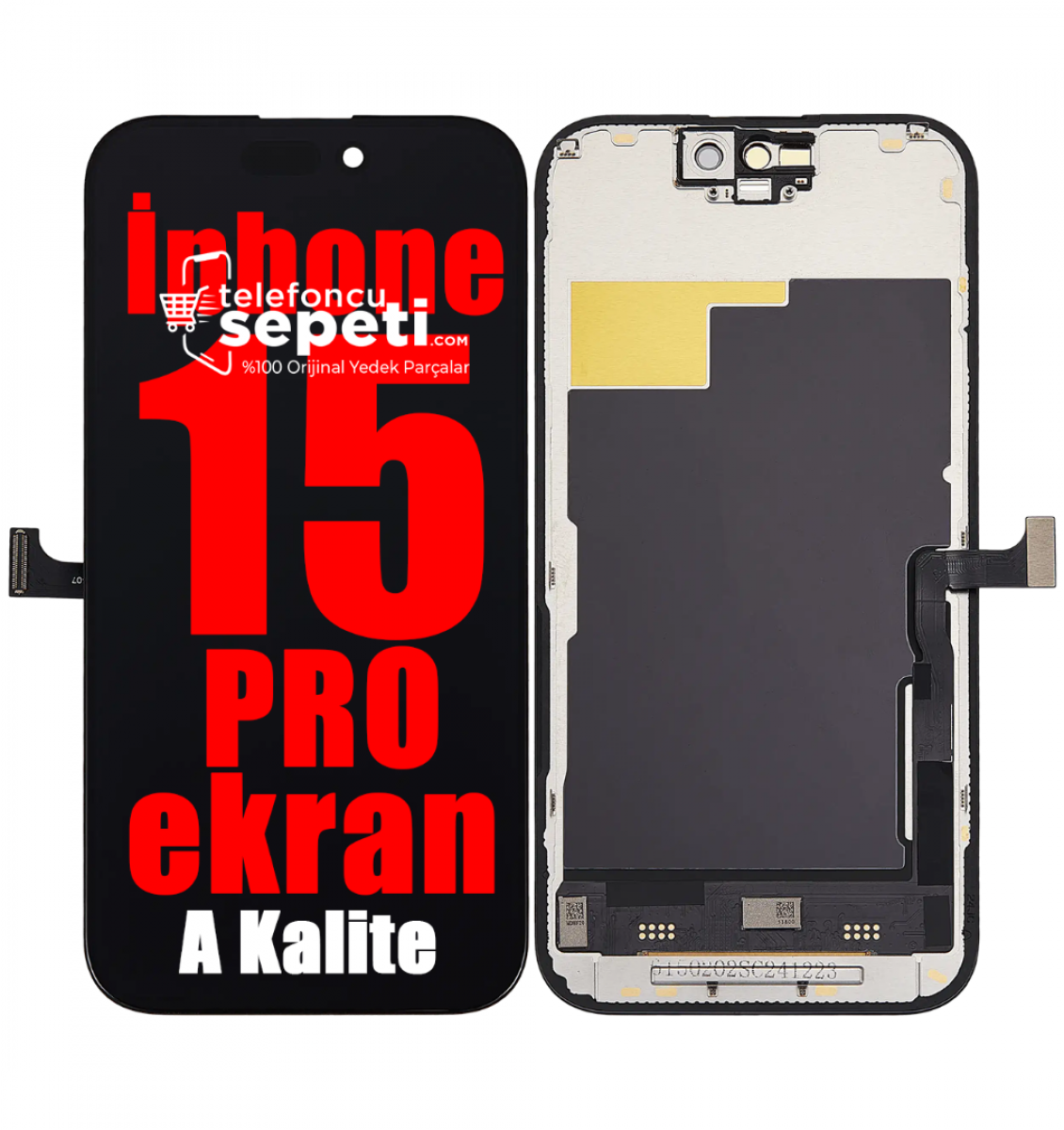 iPhone 15 Pro Ekran Dokunmatik Siyah A Kalite