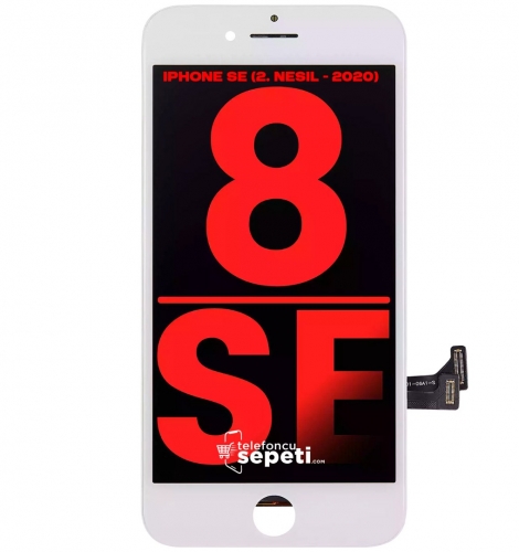 İphone Se 2020 Ekran Dokunmatik Beyaz Cam Değişmiş Ürün