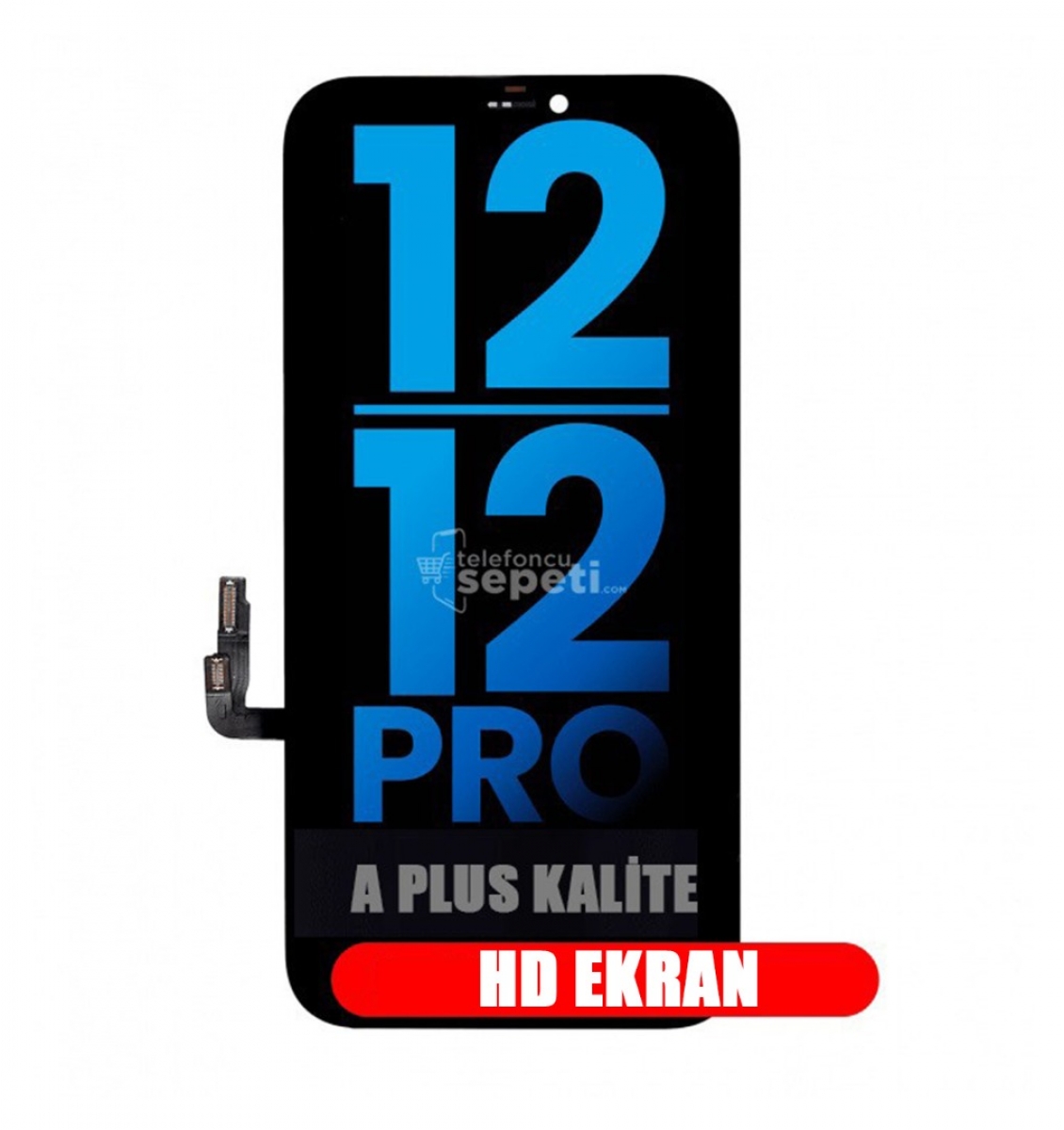 İPhone 12 Ekran Dokunmatik Siyah A Plus Kalite