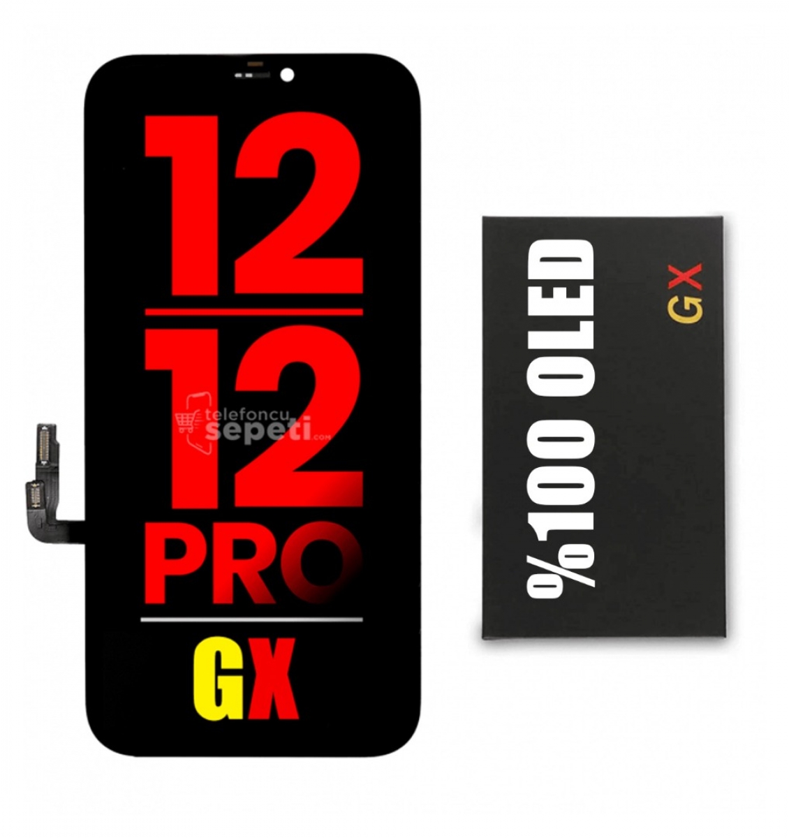 İPhone 12 Ekran Dokunmatik Siyah Oled Gx Marka