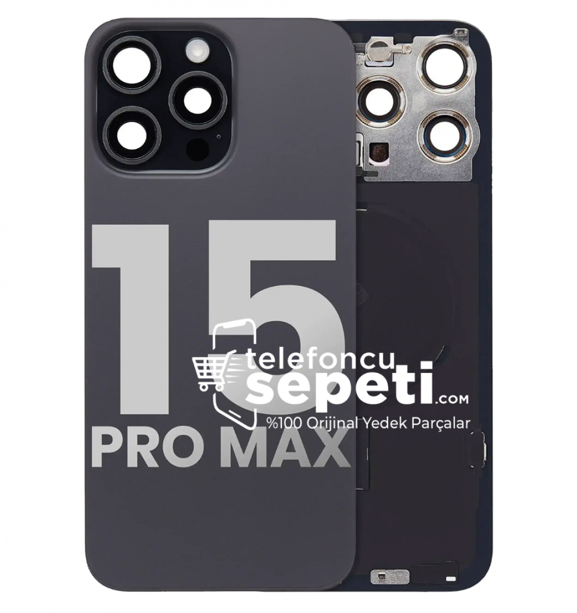 İphone 15 Pro Max Arka Kapak Siyah Titanyum Full Set Kapak İphone 15 Pro Max Arka Kapak Siyah Titanyum Full Set Kapak