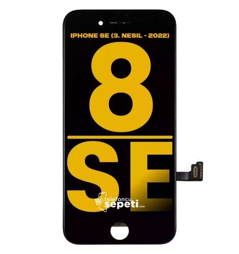 İphone SE 2022 Ekran Dokunmatik Siyah %100 Orijinal 3. Nesil A2783 