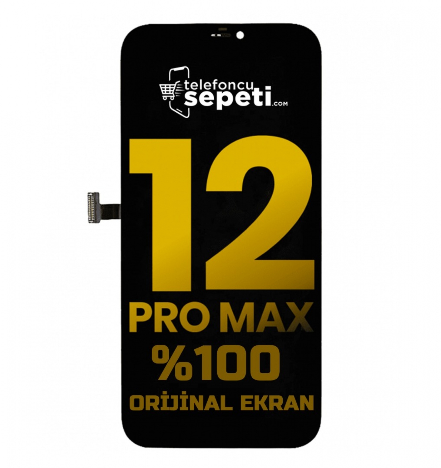 iPhone 12 Pro Max Ekran Dokunmatik Siyah Orjinal Servis