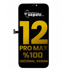 iPhone 12 Pro Max Ekran Dokunmatik Siyah Orjinal Servis