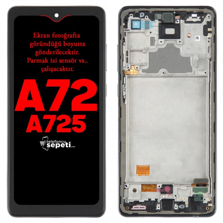 Samsung Galaxy A72 A725 Ekran Dokunmatik Çıtalı Oled "Küçük Ekran"