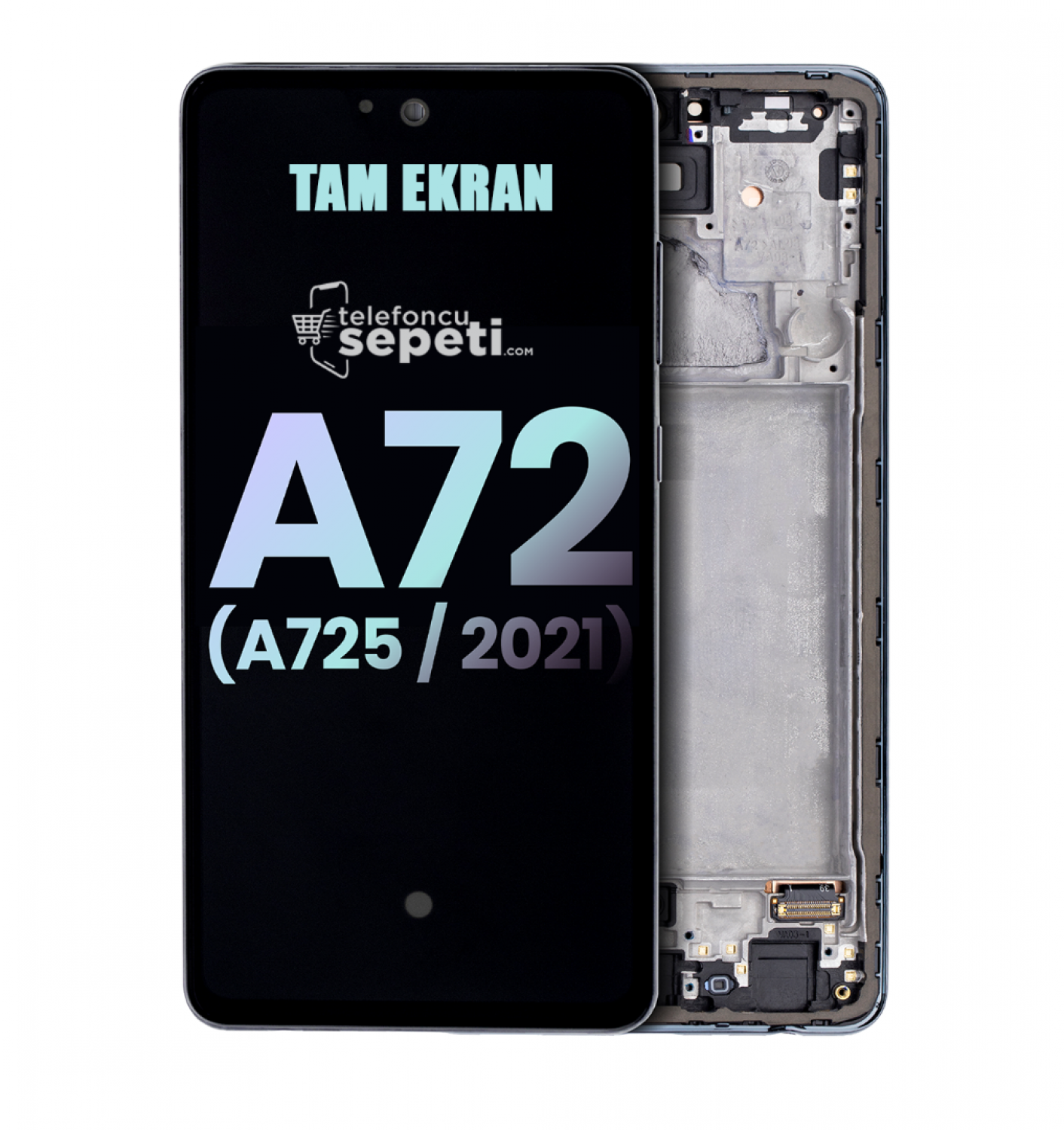 Samsung Galaxy A72 A725 Ekran Dokunmatik Çıtalı Oled "Tam Ekran"