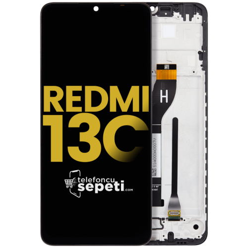 Xiaomi Redmi 13c Ekran Dokunmatik Siyah Çıtalı %100 Orijinal