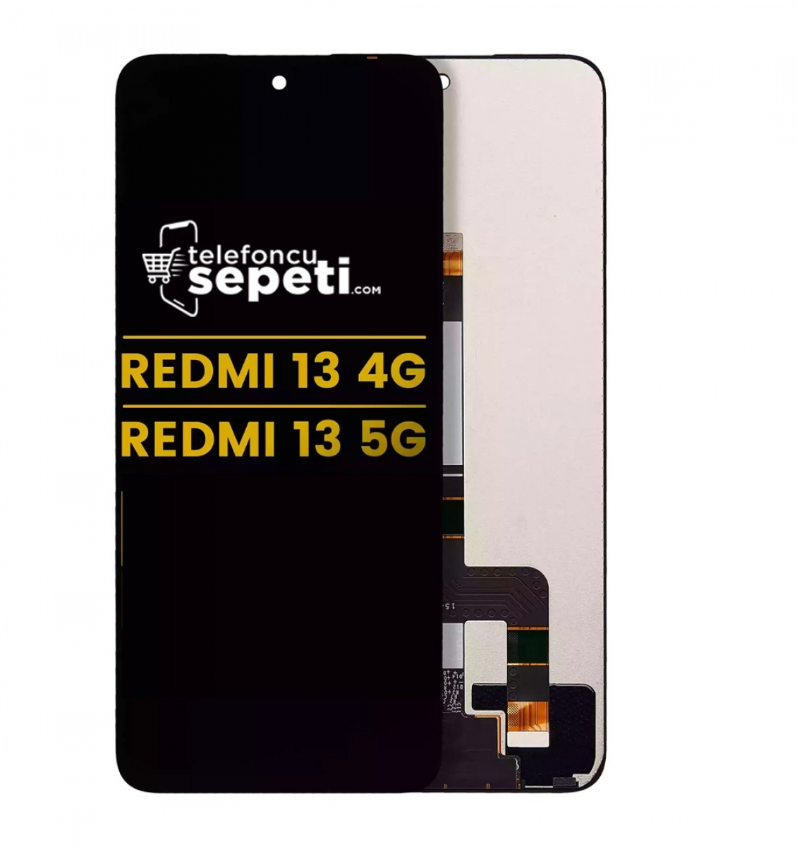 Xiaomi Redmi 13 Ekran Dokunmatik Siyah Çıtasız A Plus Kalite