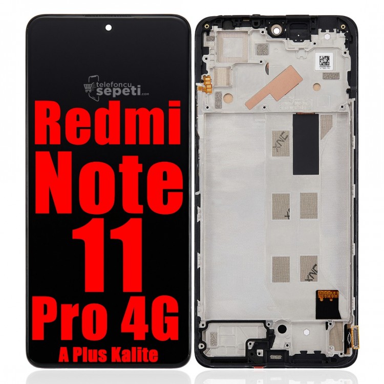 Xiaomi Redmi Note 11 Pro Ekran Dokunmatik Siyah Çıtalı A Plus Kalite