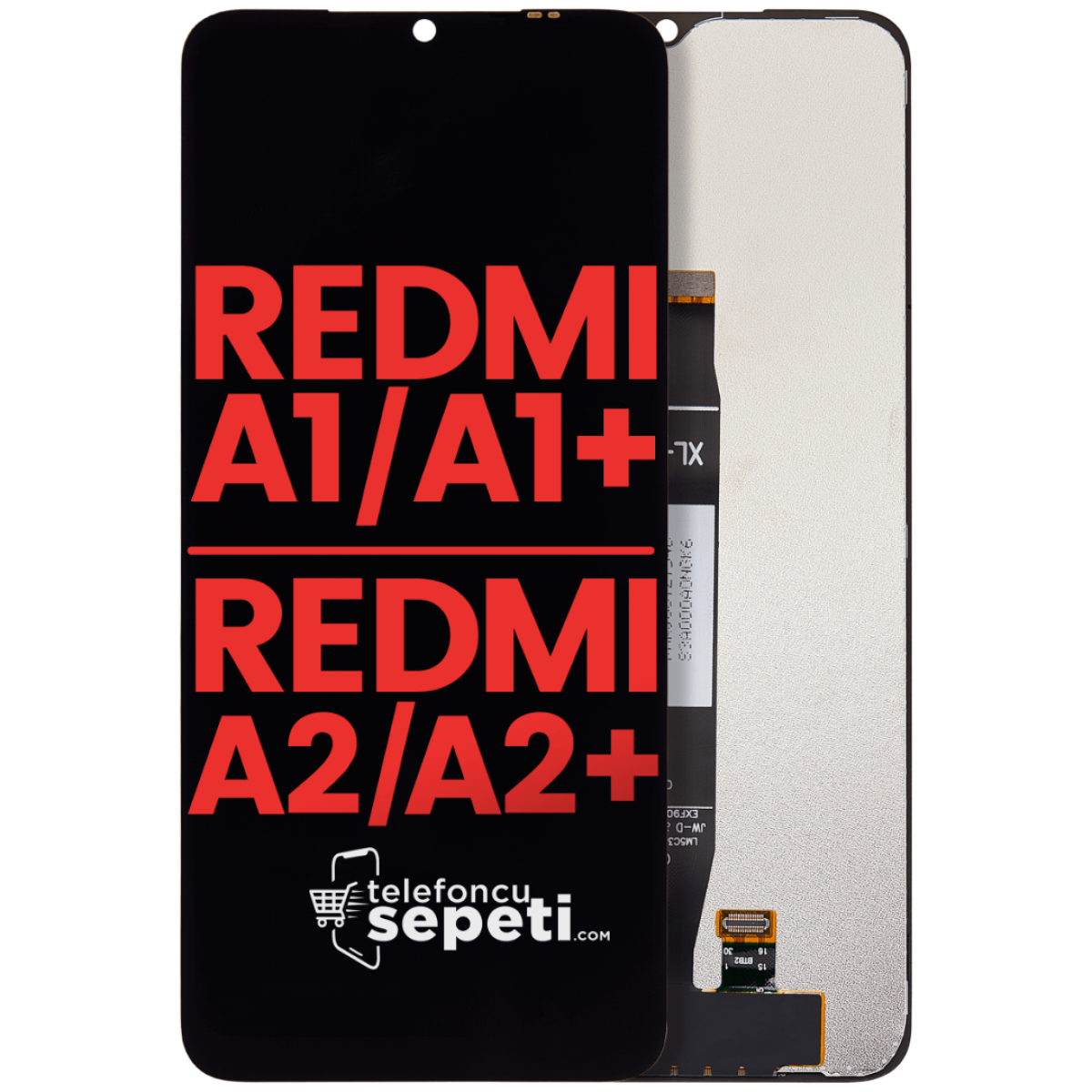 Xiaomi Redmi A1 Plus Ekran Dokunmatik Siyah Çıtasız %100 Orijinal