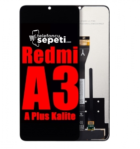 Xiaomi Redmi A3 Ekran Dokunmatik Siyah Çıtasız A Plus Kalite