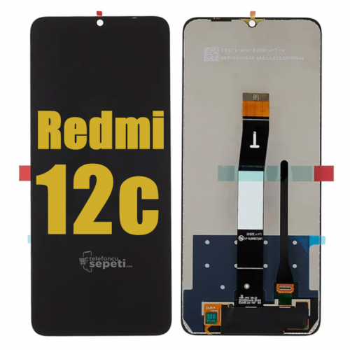 Xiaomi Redmi 12C Ekran Dokunmatik Siyah Çıtasız A Plus Kalite