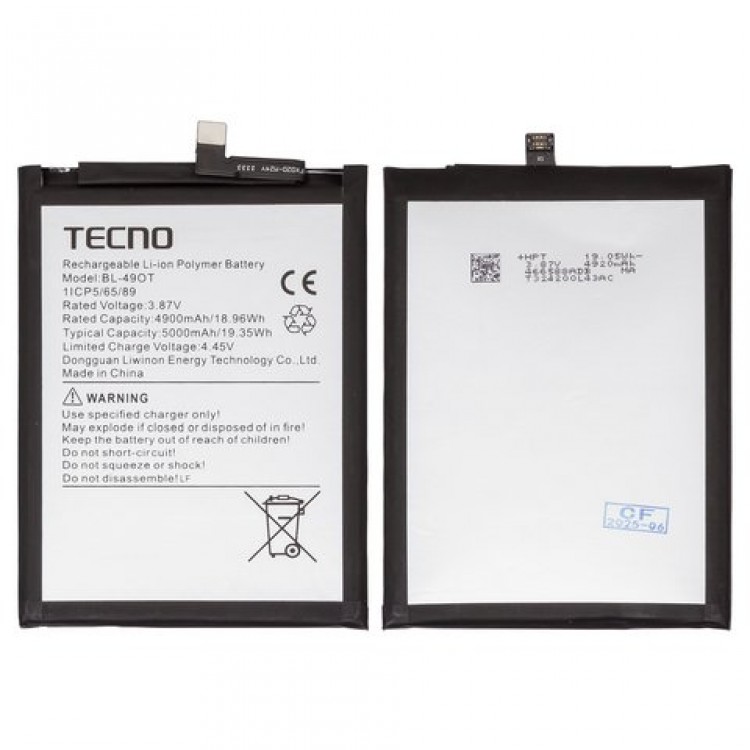 Tecno Camon 40 PRO Batarya Pil Orjinal Mah Logosuz Ürün BL-49OT