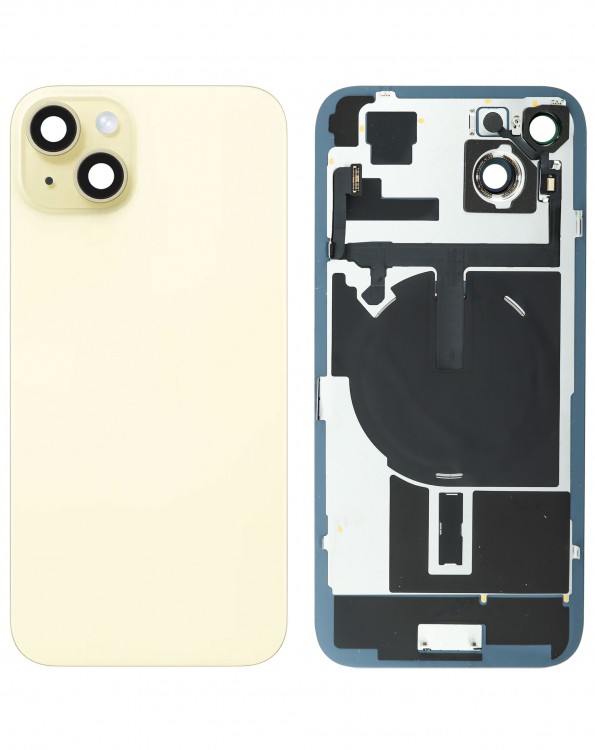 iPhone 15 Plus Arka Kapak Full NFC Filmi Servis Orijinali Sarı