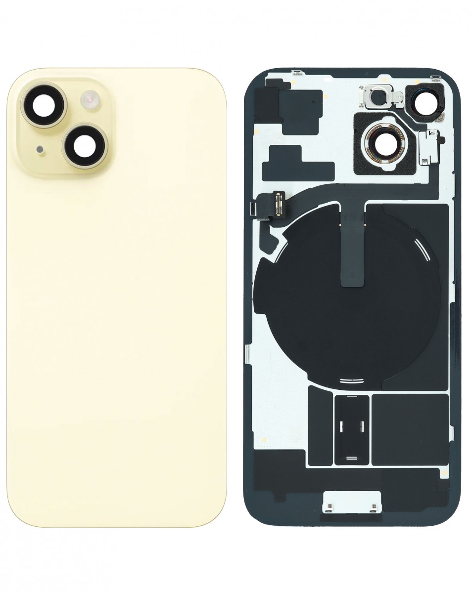 iPhone 15 Arka Kapak Full NFC Filmi Servis Orijinali Sarı