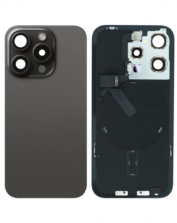 iPhone 15 Pro Arka Kapak Full NFC Filmi Servis Orijinali Siyah Titanyum