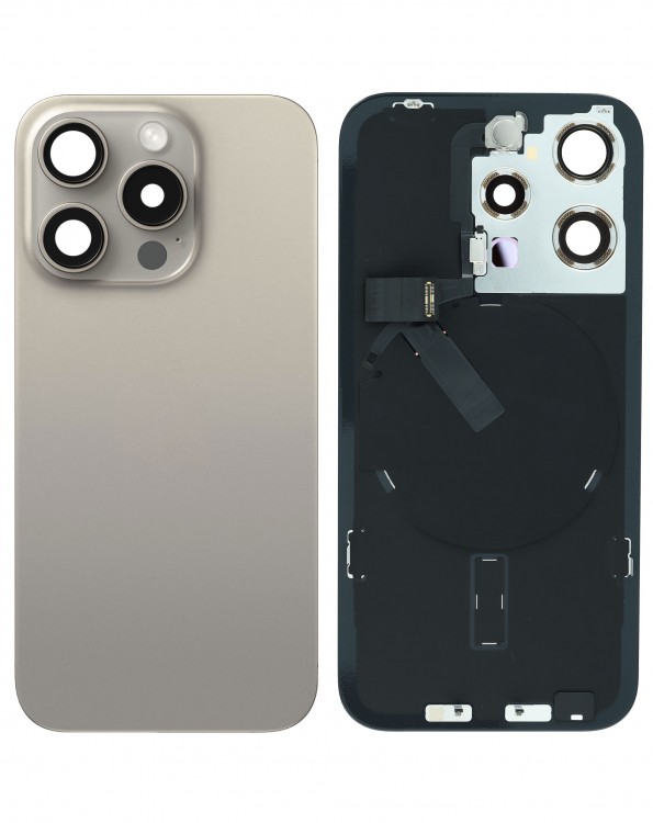 iPhone 15 Pro Arka Kapak Full NFC Filmi Servis Orijinali Natürel Titanyum