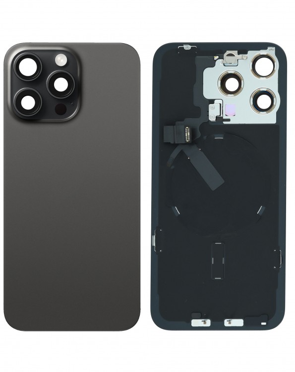 iPhone 15 Pro Max Arka Kapak Full NFC Filmi Servis Orijinali Siyah Titanyum