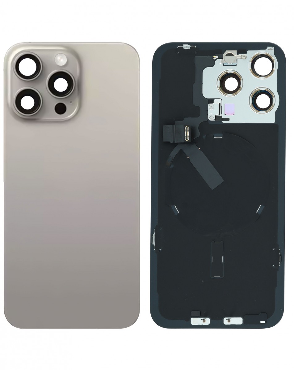 iPhone 15 Pro Max Arka Kapak Full NFC Filmi Servis Orijinali Natürel Titanyum