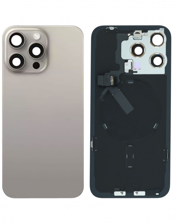iPhone 15 Pro Max Arka Kapak Full NFC Filmi Servis Orijinali Natürel Titanyum