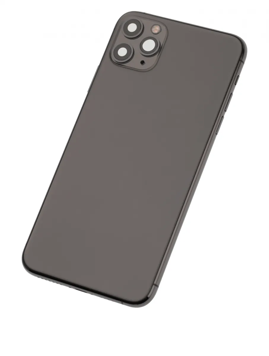 iPhone 11 Pro Max Kasa Full Set için Önceden Takılmış Küçük Bileşenlerle Arka Muhafaza(Uzay Grisi)