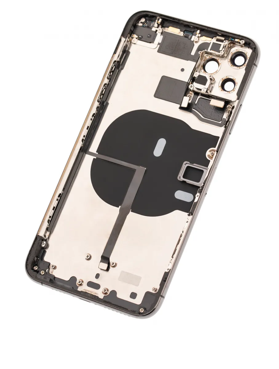 iPhone 11 Pro Max Kasa Full Set için Önceden Takılmış Küçük Bileşenlerle Arka Muhafaza(Uzay Grisi)