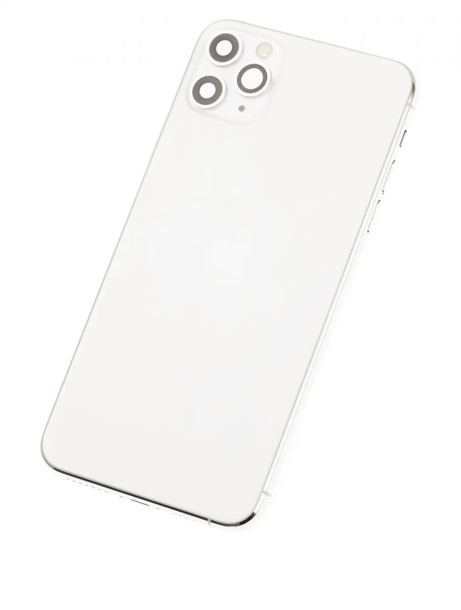 iPhone 11 Pro Max Kasa Full Set için Önceden Takılmış Küçük Bileşenlerle Arka Muhafaza (Gümüş) iPhone 11 Pro Max Kasa Full Set için Önceden Takılmış Küçük Bileşenlerle Arka Muhafaza (Gümüş)