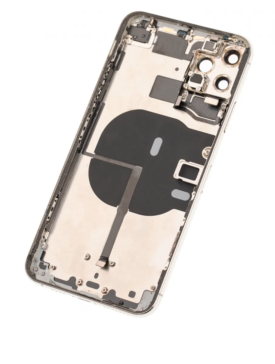 iPhone 11 Pro Max Kasa Full Set için Önceden Takılmış Küçük Bileşenlerle Arka Muhafaza (Gümüş) iPhone 11 Pro Max Kasa Full Set için Önceden Takılmış Küçük Bileşenlerle Arka Muhafaza (Gümüş)