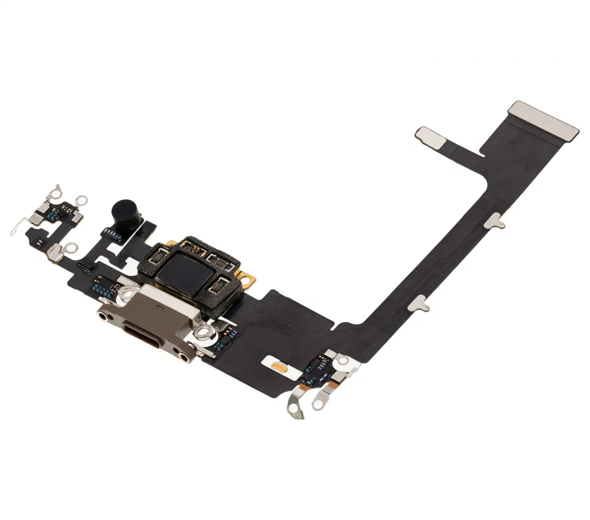 iPhone 11 Pro için Kartlı Şarj Portu Flex Kablosu (Premium) (Altın) iPhone 11 Pro için Kartlı Şarj Portu Flex Kablosu (Premium) (Altın)