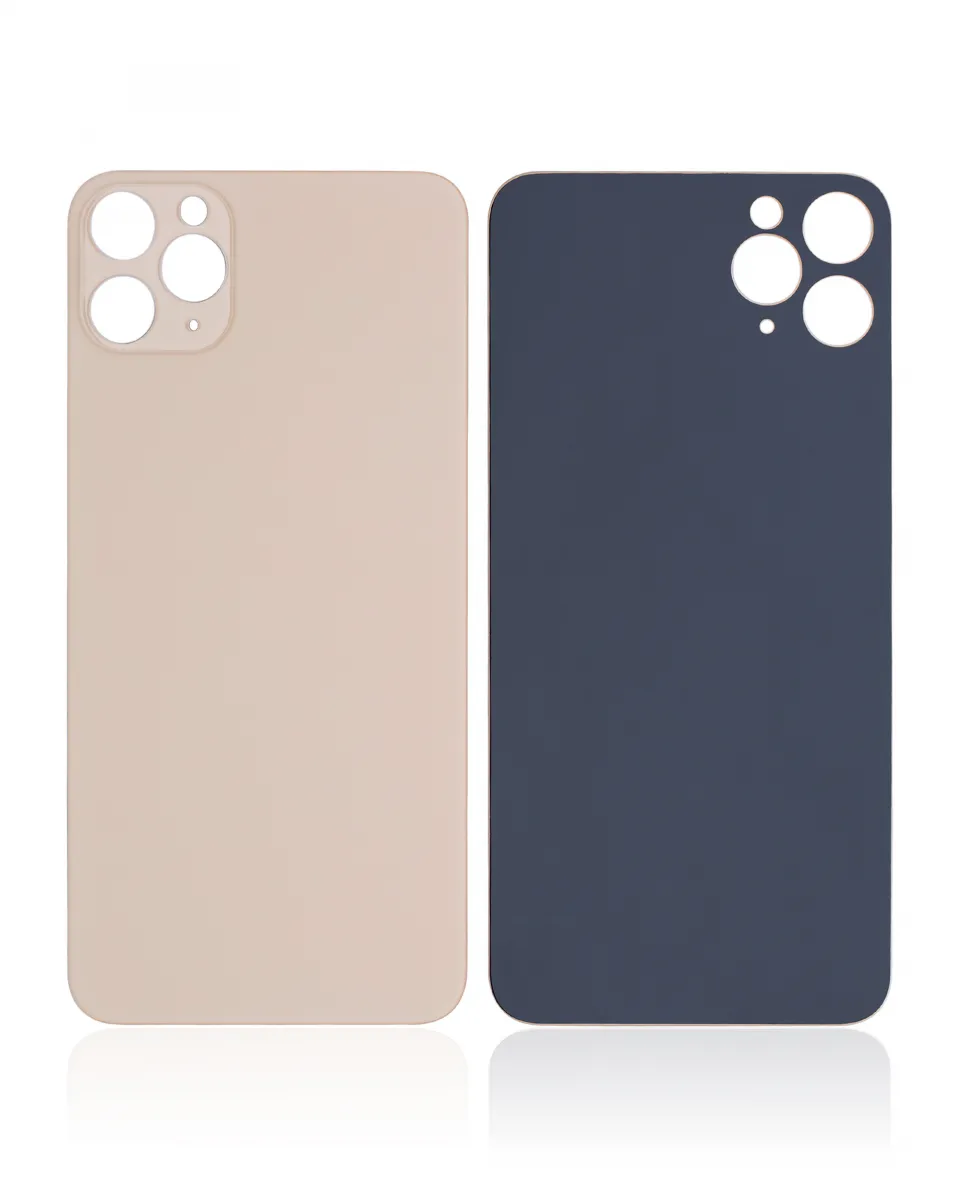 iPhone 11 Pro Max İçin 3M Yapışkanlı Arka Cam (Logosuz / Büyük Kamera Deliği) (Altın) iPhone 11 Pro Max İçin 3M Yapışkanlı Arka Cam (Logosuz / Büyük Kamera Deliği) (Altın)