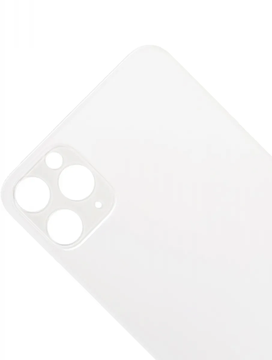 iPhone 11 Pro Max İçin 3M Yapışkanlı Arka Cam (Logosuz / Büyük Kamera Deliği) (Gümüş) iPhone 11 Pro Max İçin 3M Yapışkanlı Arka Cam (Logosuz / Büyük Kamera Deliği) (Gümüş)