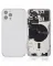 iPhone 12 Pro için Kasa Full Set Küçük Parçalarla Arka Muhafaza (AB / Global Versiyon) (Gümüş)